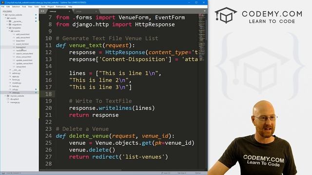 How To Generate Text Files Dynamically With Django - Django Wednesdays #15 смотреть онлайн