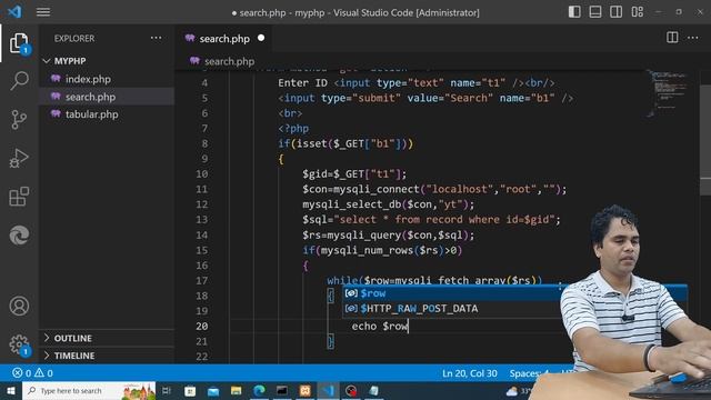 #19| Record Search Operation in PHP | Database Connectivity | PHP Tutorial in Hindi смотреть онлайн
