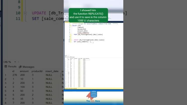 REPLICATE() #sql #sqlserver #database #dba #data #dataengineering #dataanalytics #datascience смотреть онлайн
