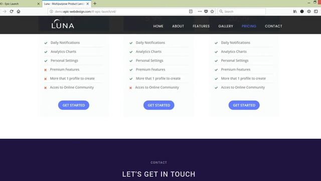 Luna High-Converting Landing Page Template смотреть онлайн