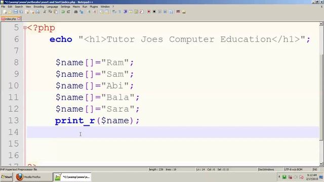 Sort And Rsort In PHP Tamil смотреть онлайн
