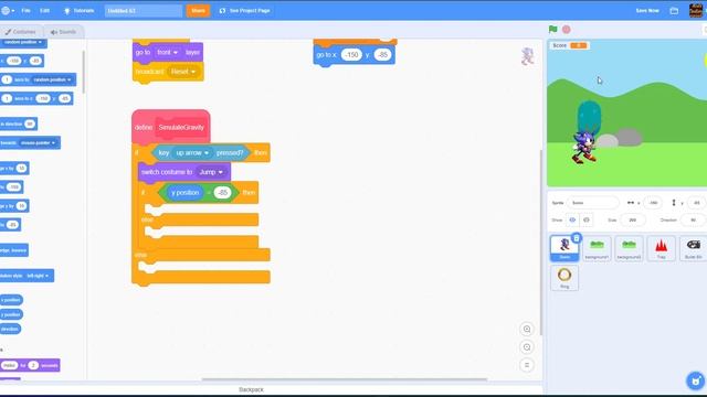 Scratch Tutorial | Sonic Running Game | Part 1 | How to make a Sonic the hedgehog game in scratch смотреть онлайн