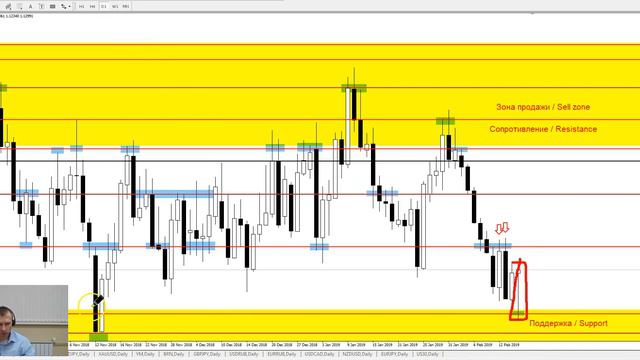 EUR/USD - Еженедельный Анализ Рынка #Форекс c 18 по 22.02.2019. Анализ Форекс. смотреть онлайн