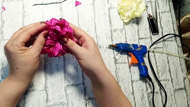 Цветы из лент. Пион . Нереальная красота #канзаши смотреть онлайн