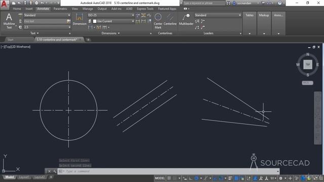 Autodesk Autocad - Centerline and Center Mark Tools - Video 48 смотреть онлайн