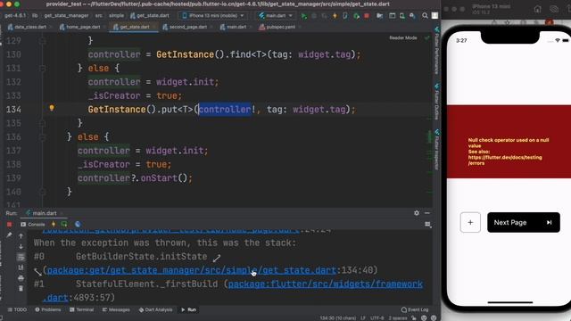 Flutter Null check operator used on a null value | GetX controller removed or not found смотреть онлайн