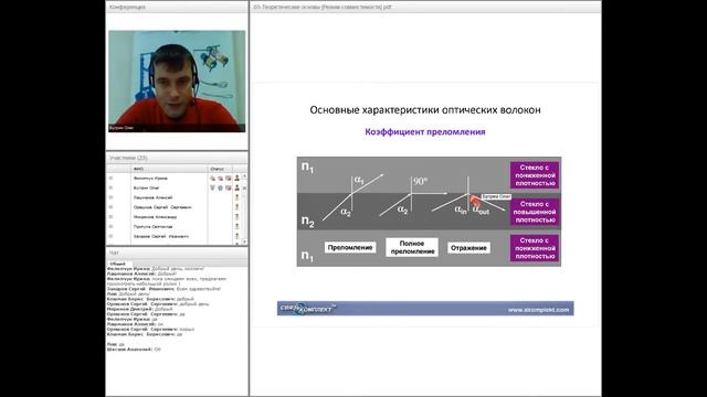 Основные характеристики оптических волокон – Угол падения света на границу раздела двух сред. смотреть онлайн