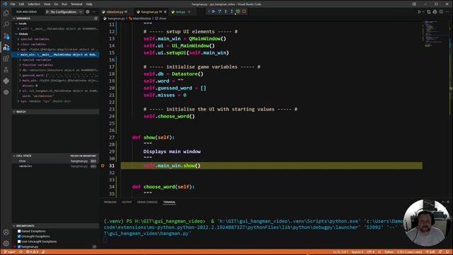 GUI Hangman 3 - Controller module (initializing the game) смотреть онлайн