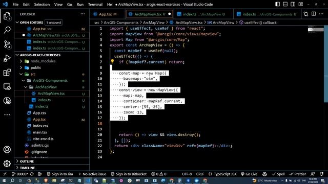 Create a MapView component using ArcGIS and React смотреть онлайн
