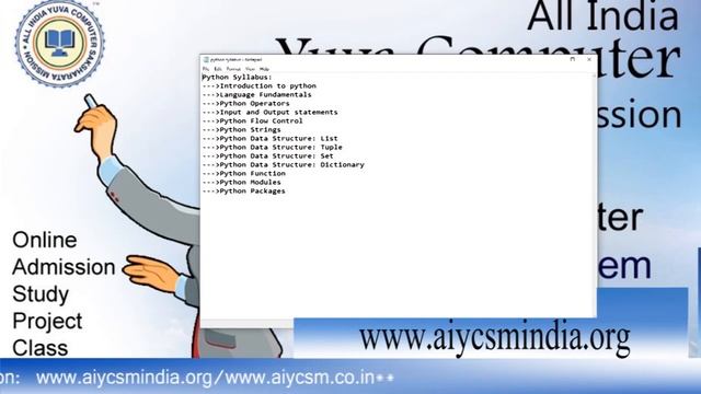 #Python Class: Introduction to python, #AIYCSM Computer Online Class. смотреть онлайн