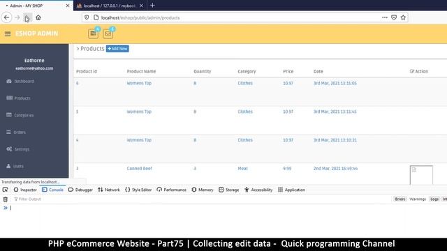 #75 PHP Ecommerce website development | Collecting product edit data | MVC OOP - Quick programming смотреть онлайн