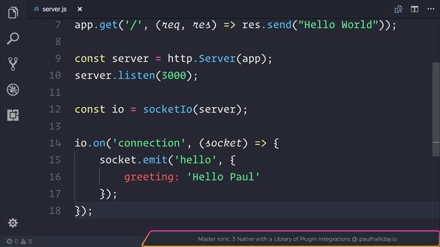 Use Socket.io for Real Time Client/Server Communication смотреть онлайн
