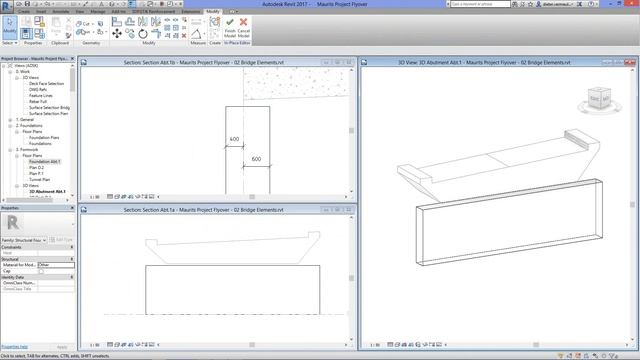 08 Revit - Model in place Abutment смотреть онлайн