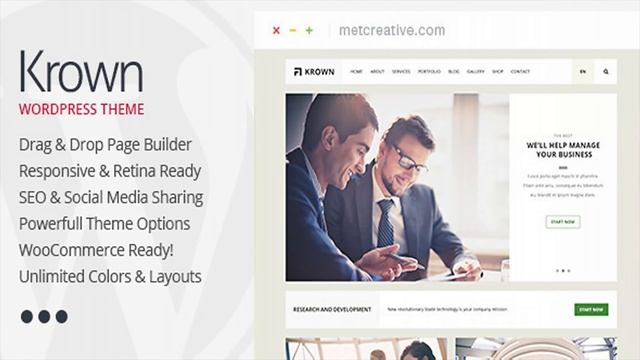 Krown - Clean Responsive WordPress Business Theme | Themeforest Website Templates and Themes смотреть онлайн