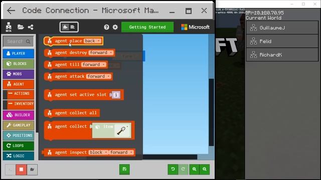 Farming with the agent! - MakeCode for Minecraft Code Builder смотреть онлайн