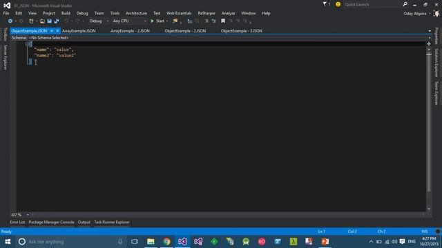 JSON with C# in Arabic - 2 - JSON Syntax смотреть онлайн