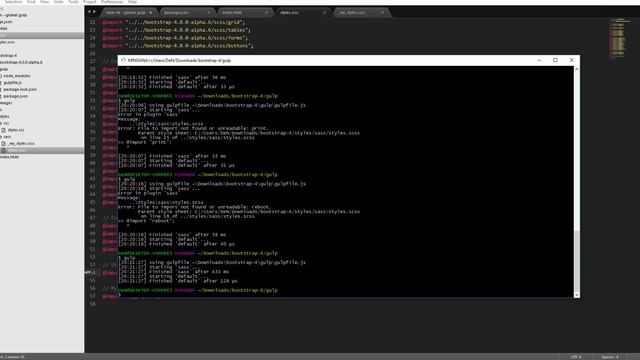 5. Загрузка необходимых компонентов Bootstrap 4 через override bootstrap.scss смотреть онлайн
