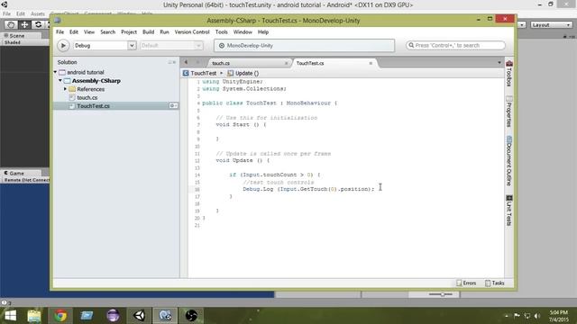 3. Unity Touch Input Tutorial - Unity Android Game Development Tutorial For Beginners смотреть онлайн
