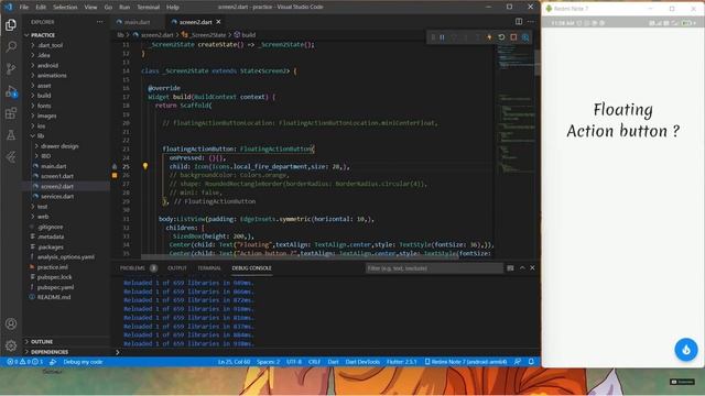 Floating action button | Flutter floating action button смотреть онлайн