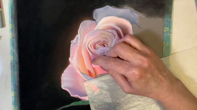Рисование фотореалистичной Розы пастелью - Замедленная демонстрация. ( на англ.) смотреть онлайн