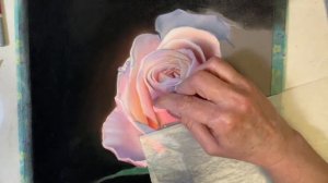 Рисование фотореалистичной Розы пастелью - Замедленная демонстрация. ( на англ.)