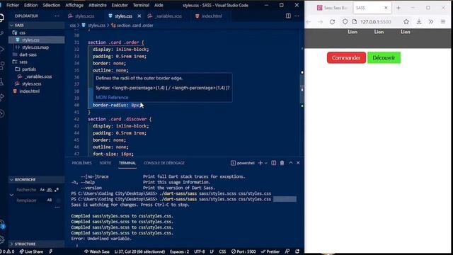 04 Apprendre Le préprocesseur SASS Les @mixins смотреть онлайн