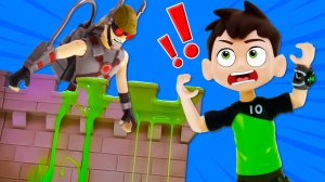 Распаковываем Игровой Набор Бен 10: Пришельцы Бен Тен тестируют Омнизапуск МЕГАПАК! Видео про игры