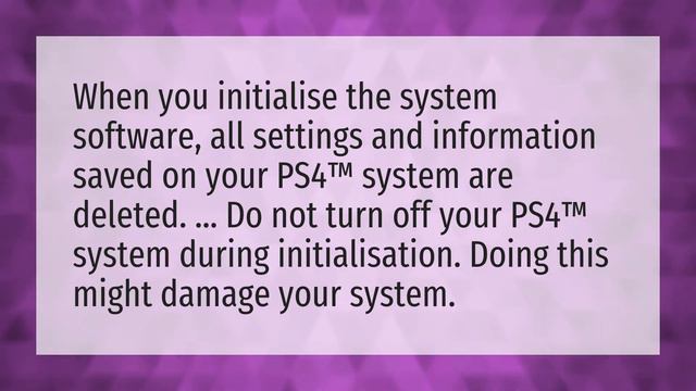 What happens if you turn off ps4 during initialization? смотреть онлайн