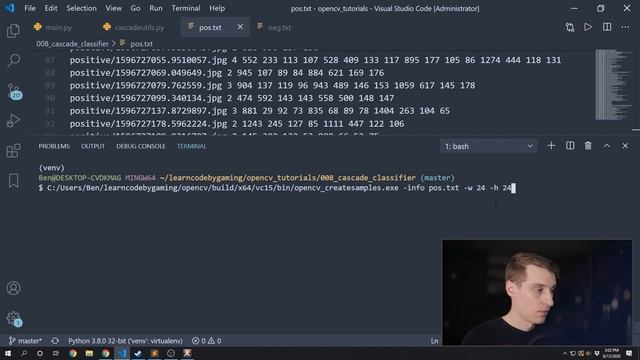 Training a Cascade Classifier - OpenCV Object Detection in Games #8 смотреть онлайн