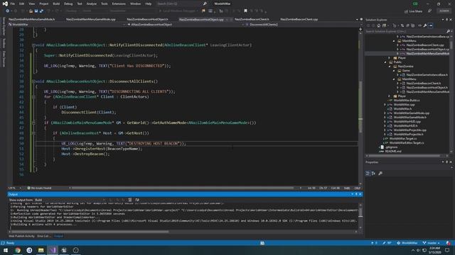 Unreal Engine C++ Nazi Zombies: 25: "Beacon: Disconnect server and destroy it" смотреть онлайн