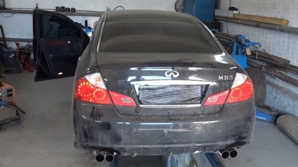 Прямоточный выхлоп на infiniti M35S