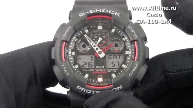 Мужские японские наручные часы Casio G-SHOCK GA- 100- 1A4 смотреть онлайн