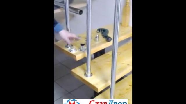 Лестничные ограждения из хромированной трубы смотреть онлайн