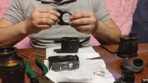 полная разборка и ремонт бинокля чистка оптики