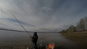 Ловля язя весной на Волге.