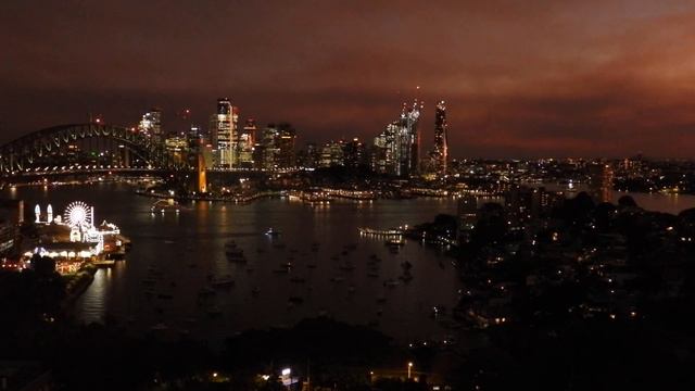 Timelapse of nightfall over Sydney Harbour, on our last night in Sydney смотреть онлайн