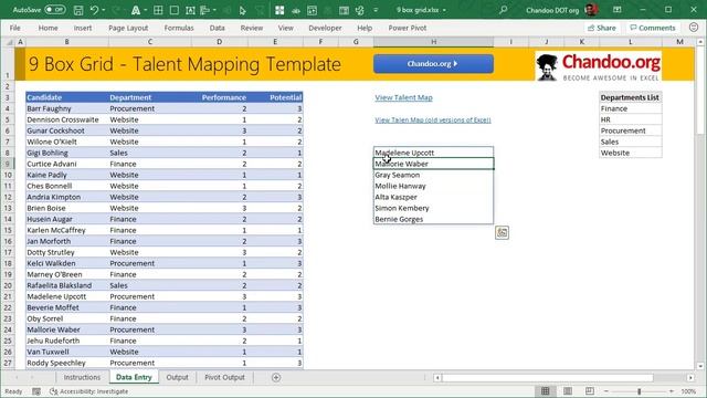 9 box grid - talent mapping - Excel for HR People - Template & Explanation video смотреть онлайн