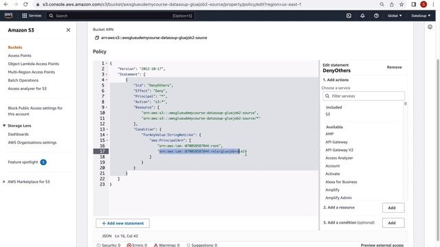 AWS Glue Job Resource Policy Error смотреть онлайн