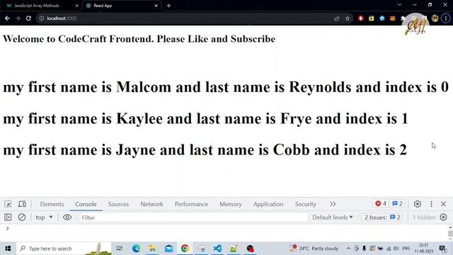 Pass Array in Props, Map method and use of style & className property смотреть онлайн