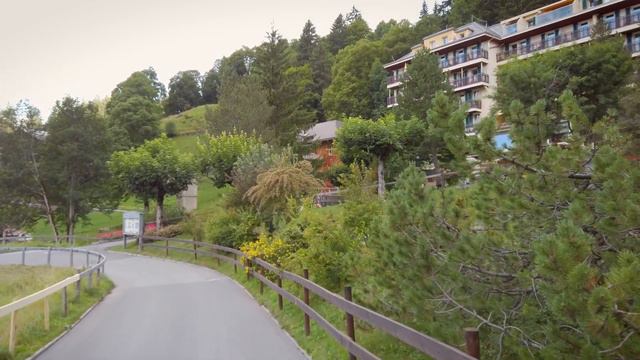 4K City Walks: Walking Wengen Switzerland Above Lauterbrunnen - Virtual Walk Walking Treadmill Vide
