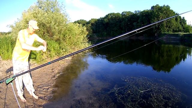 Инерционная катушка для болонского удилища,простой заброс.Хороший клёв.
