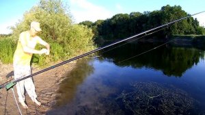 Инерционная катушка для болонского удилища,простой заброс.Хороший клёв.