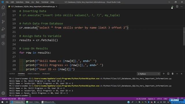 Learn Python in Arabic #127 - Databases - SQLite Very Important Information смотреть онлайн