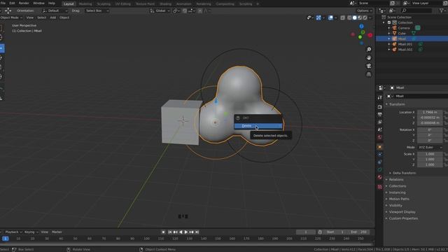 Blender Adding and Deleting Meshes смотреть онлайн