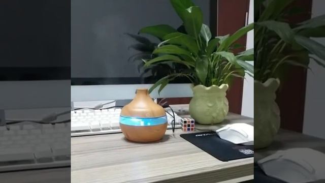 Арома лампа увлажнитель воздуха ARTMA Wood (LED подсветка 7 цветов/сенсор/Ультразвуковой очиститель смотреть онлайн