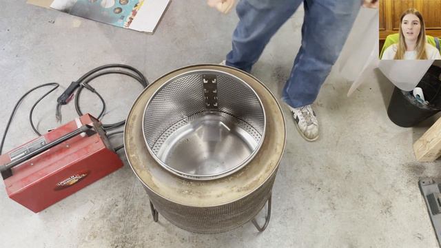 Making a Fire Pit Out of a Washing Machine Drum смотреть онлайн