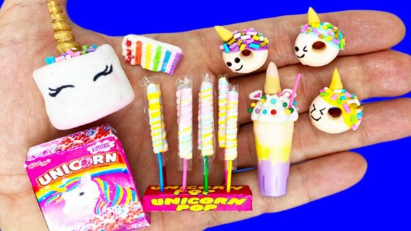 15 DIY MINIATURE FOOD UNICORN REALISTIC HACKS AND CRAFTS AND MORE DIY CRAFTS FOR BARBIE DOLLHOUSE !