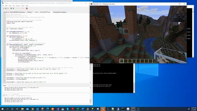Minecraft Python Teaser Nested Loops смотреть онлайн