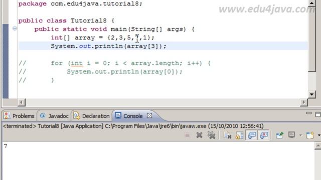 Instrucción o sentencia for y arrays. Tutorial 9 Programación Java смотреть онлайн