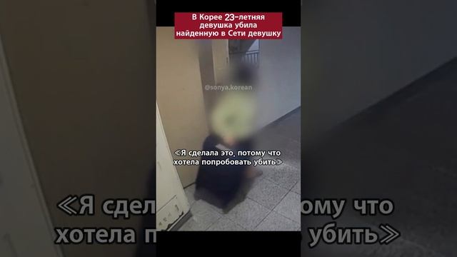 В Корее 23-летняя девушка убила найденную в Сети девушку смотреть онлайн